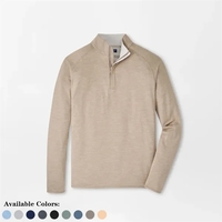 Men's lightweight performance quarter-zip with stretch, sun protection, easy...