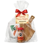 Pizza Night Gift Set with Pizza Peel, Dough Mix & Seasoning