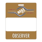 Full Color Rectangle Vinyl Plastic Badge - Vertical