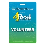 Full Color Rectangle Vinyl Plastic Badge - Vertical