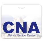 Screen Printed Rectangle Vinyl Plastic Badge - Horizontal