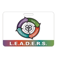 Full Color Rectangle Vinyl Plastic Badge - Horizontal