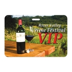 Screen Printed Rectangle Vinyl Plastic Badge - Horizontal