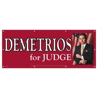 13 oz. vinyl banner for indoor or outdoor use; grommets included... from ASI...