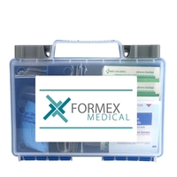 A 130-piece First Aid kit in a compact blue plastic case,... from ASI 84514...