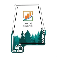 2.97"H x 2.14"W Alabama State non-toxic magnet with full color digital......