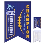 4' x 6' Championship Banner Single Sided Dove Tail Cut