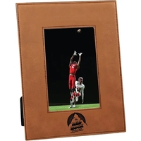 6 3/4" x 8 3/4" x 3/8" rawhide leatherette photo frame... from ASI 74601 Calico