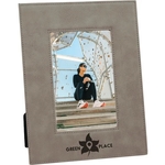4" x 6" Gray Leatherette Photo Frame