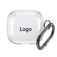 Transparent TPU earbud case with carabiner plus full color UV imprint... from...