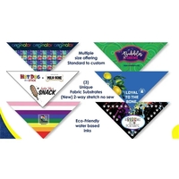 Holiday themed, cotton bandannas with digitally printed graphics.... from ASI...