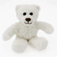 Stuffed 8" animal pure white teddy bear with superbly soft fur.... from ASI...