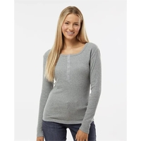 Boxercraft Women's Harper Long Sleeve Henley... from ASI 84358 S&S Activewear