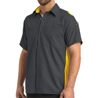 Men's Performance Plus Short Sleeve Shop Shirt with Oilbl...... from ASI...