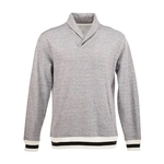 J. America Men's Peppered Fleece Shawl Collar Sweatshirt