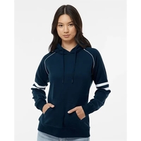 J. America Women's Varsity Fleece Piped Hooded Sweatshirt... from ASI 84358...