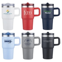 20 oz. copper-plated stainless steel vacuum insulated tumbler with straw...