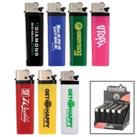 Solid color standard flint cigarette lighter with a rounded edge and... from...