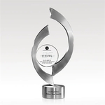 Power & Beauty - Brushed Silver Award, Premium Jade Glass