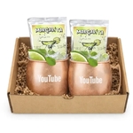 Custom Copper Mug Margarita Gift Set in Kraft Box