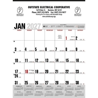 Yearly Record® Gray with Red Calendar... from ASI 40480 Koozie Group / HotLine®