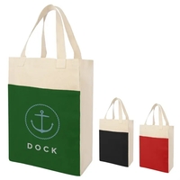 4.75" x 11.5" x 15.25" cotton canvas shopping tote with 4.75"... from ASI...