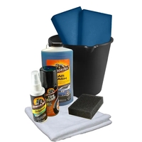 Complete Car Wash Kit with 7 quart bucket, sponges, tire foam... from ASI...