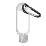 Clear Sanitizer in Clear Bottle with Carabiner - 1.9 oz.
