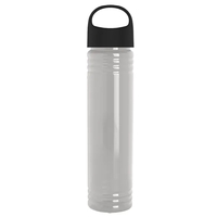 32 oz. Transparent Bottle with Oval Crest lid. Slim Cylinder Design... from...