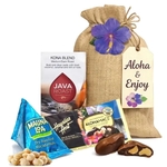 Aloha Coffee & Macadamia Gift Set in Jute Bag
