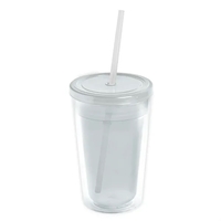 Garyline® Transparent Tumbler with Straw Lid and Full-Col...... from ASI...