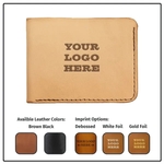 Traditional Veg Tan Leather Bifold Wallet