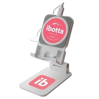 15 Watts. Adjustable, collapsible phone stand. Removable wireless charger....