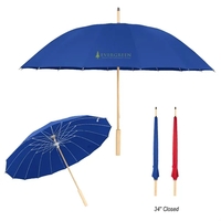 46" Arc Umbrella With 100% RPET Canopy & Bamboo Handle... from ASI 61125 Hit...