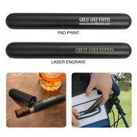 Two-piece stainless steel cigar tube accommodates a range of cigar lengths......