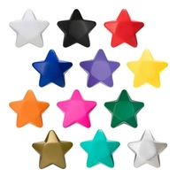 3.25" x 3.25" squeezable star-shaped stress relievers in assorted colors.......