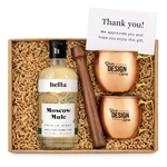 Moscow Mule Cocktail Gift Box with Copper Mugs