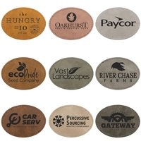 3.5"x2.5" Creekside Leatherette Oval Adhesive Patch