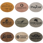 3.5"x2.5" Creekside Leatherette Oval Adhesive Patch