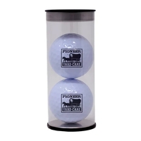 Two TaylorMade Distance Plus golf balls in a plastic tube.... from ASI 38120...