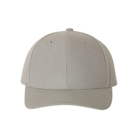 Surge cap with structured, mid-profile, six-panel design and adjustable...