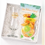 Hurricane Glass & Tropical Drink Mix Gift Box