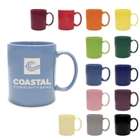 11 oz. ceramic mug with wide handle.... from ASI 71920 Moderne Glass Company...