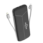 10000mah Power Bank with Cables & Wall Plug