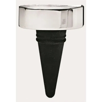 Customizable 4 7/8" x 2" silver plated oval-shaped bottle stopper with......