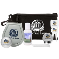Golfer's Tool Kit with ball, tees, cleaners, divot tool and SPF... from ASI...