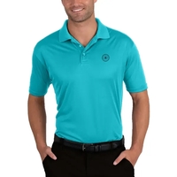 Men's moisture wicking polo shirt with 3 button placket, rib knit... from ASI...