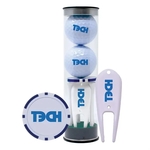 Golf Ball Tube with Tees, Divot Tool & Poker Chip