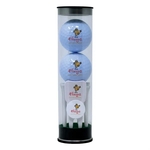 Golf Ball Tube with Six Tees & Divot Tool