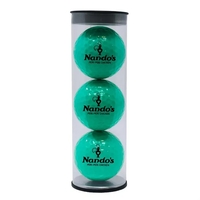Three white golf balls in a plastic tube.... from ASI 38120 Ball Pro /...